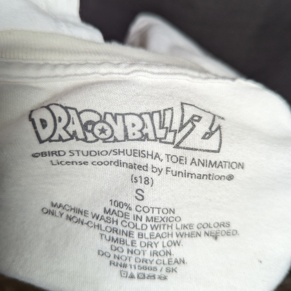 Dragon Ball Z White Tshirt S Unisex - Picture 8 of 9